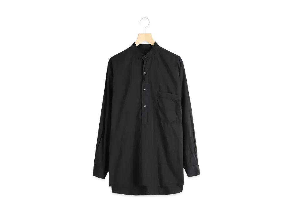 COMOLI Muslin Pullover Shirt "Black"