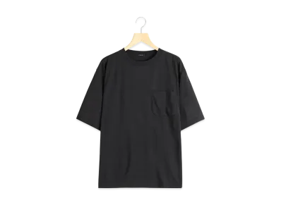 COMOLI Summer Wool Short Sleeve T-Shirt "Chacoal"