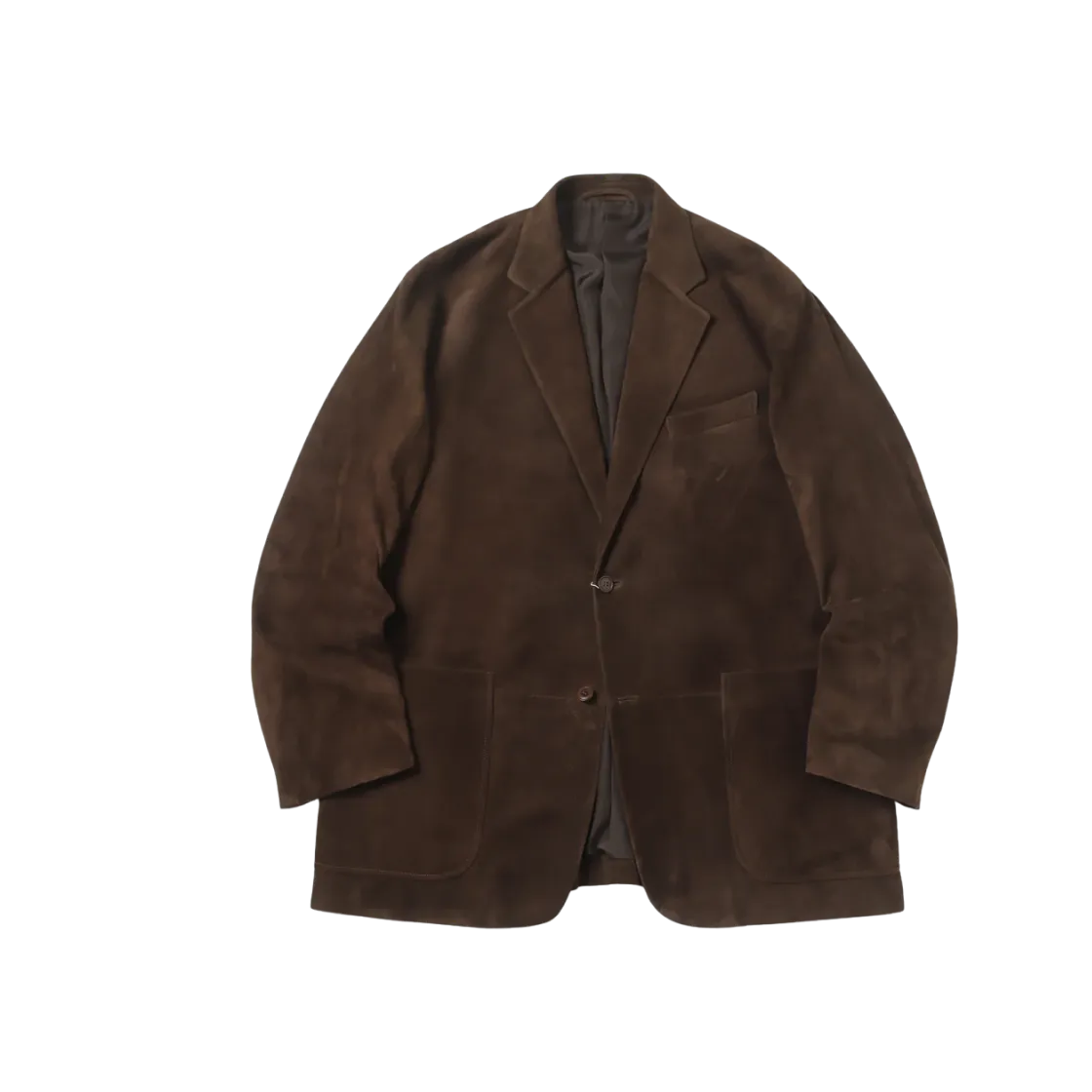 COMOLI Suede 2B Jacket - 24AW "Brown"