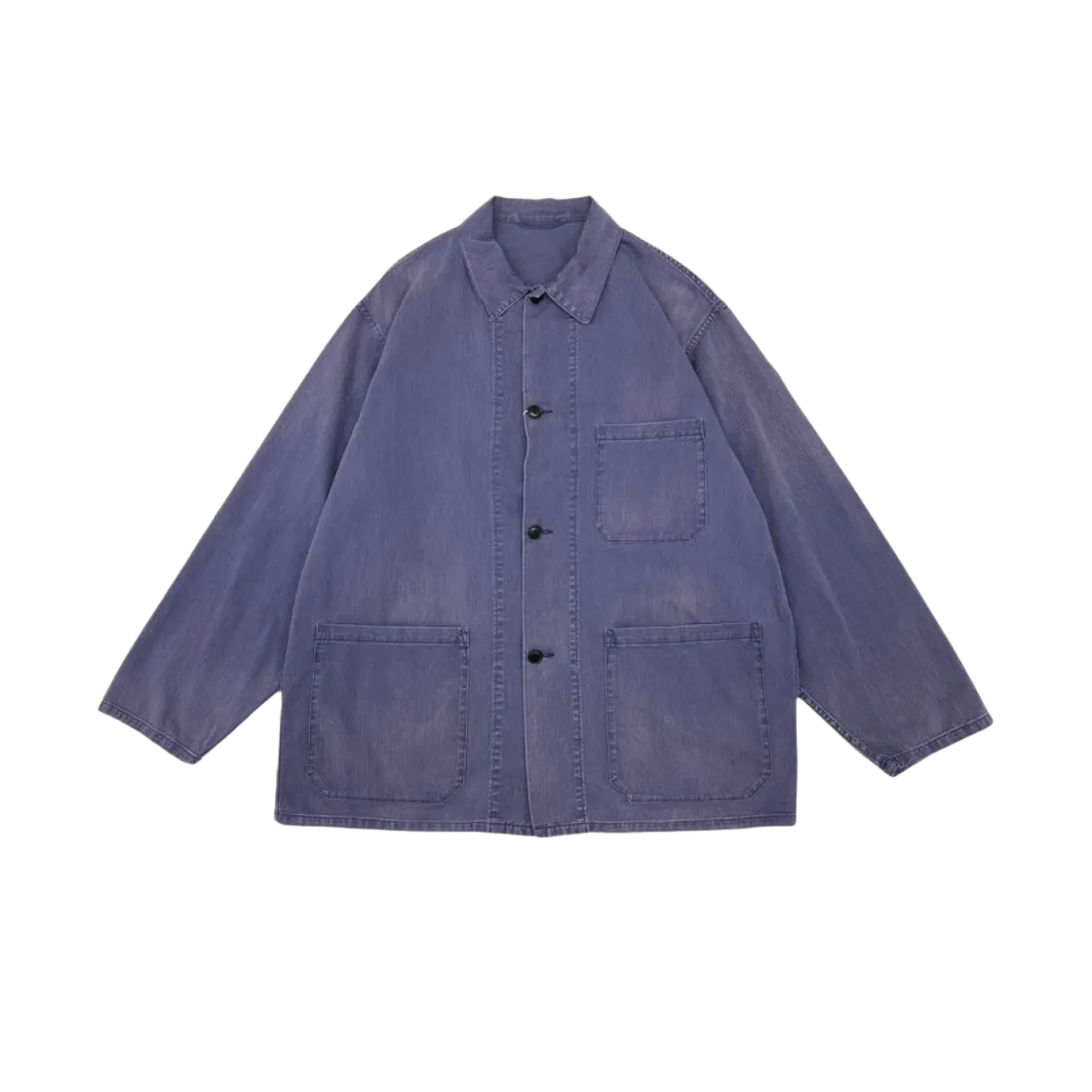 COMOLI Cotton Drill Work Jacket - 24SS "Fade Blue"
