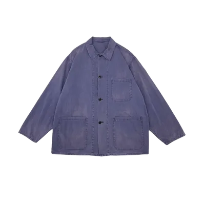 COMOLI Cotton Drill Work Jacket - 24SS "Fade Blue"