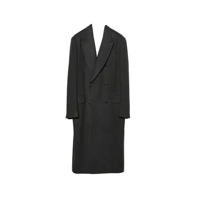COMOLI Cashmere Double Chester Coat - 24AW "Charcoal"
