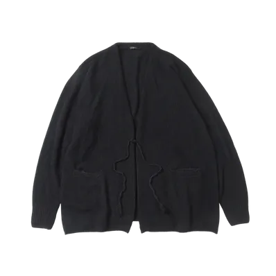 COMOLI Cashmere Product Dyed Cardigan - 24AW "Black"