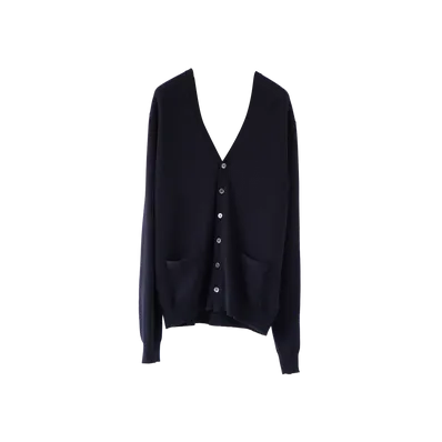 COMOLI x Scott & Charters V-Neck Cardigan - 24AW "Navy"