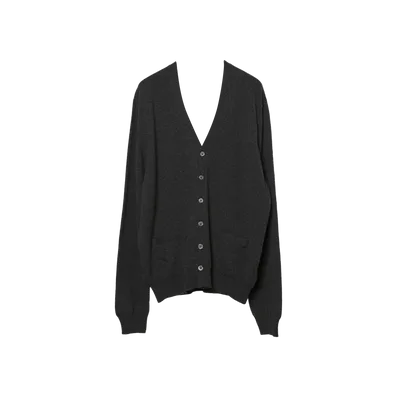 COMOLI x Scott & Charters V-Neck Cardigan - 24AW "Charcoal"