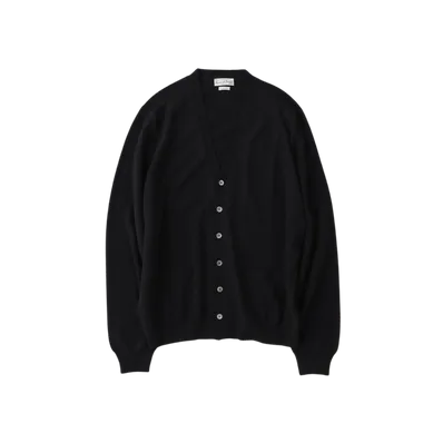 COMOLI x Scott & Charters V-Neck Cardigan - 24AW "Black"
