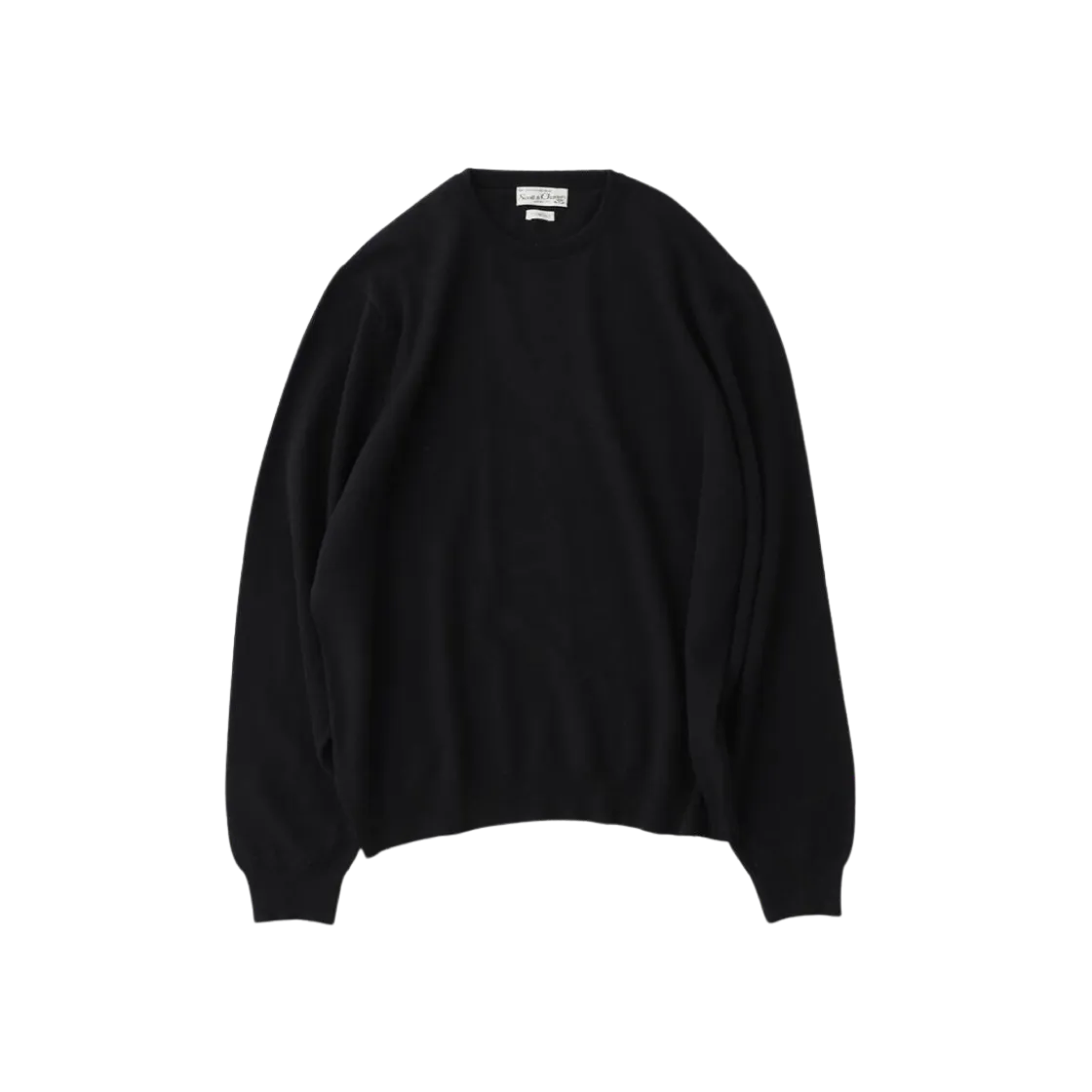 COMOLI x Scott & Charters Crew Neck Knit - 24AW "Black"