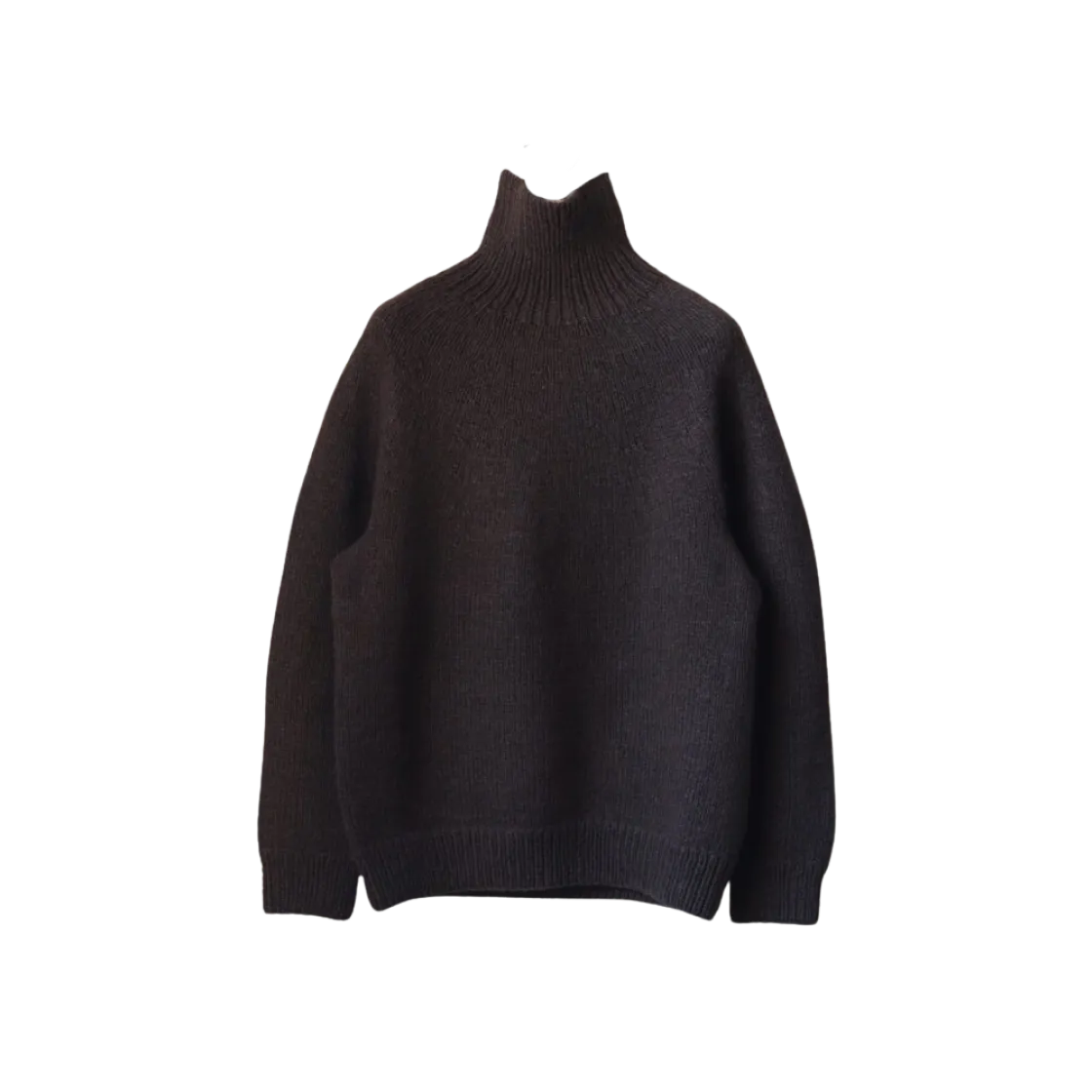 COMOLI Yak Washi Hand Turtleneck Knit - 24AW "Brown"
