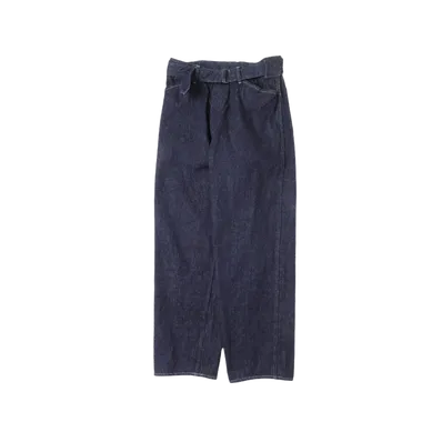 COMOLI Denim Belted Pants - 24SS "Navy"