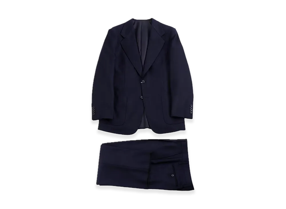 COMOLI Wool Flannel Suit "Navy"