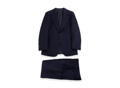 COMOLI Wool Flannel Suit "Navy"