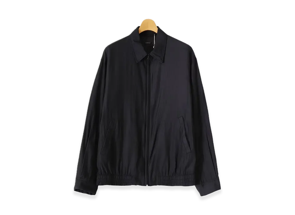 COMOLI Wool Silk Swing Top Jacket "Navy"