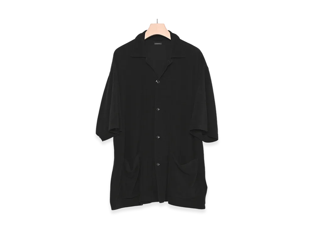 COMOLI C/CA Pile S/S Shirt "Black"