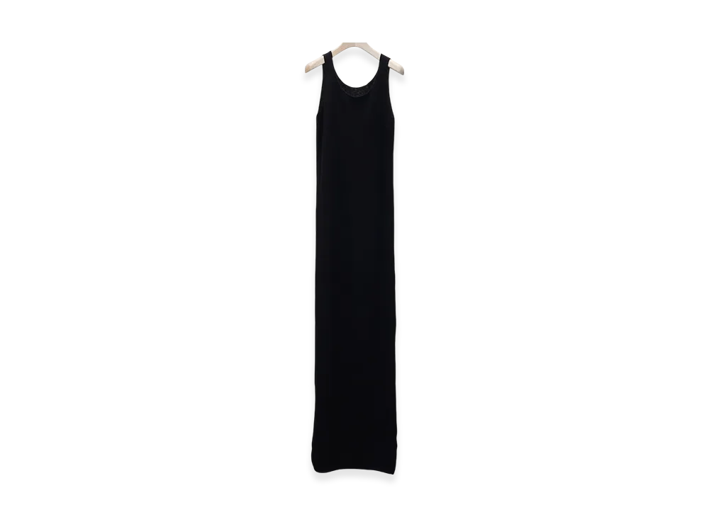 COMOLI FOAM Sleeveless Knit Dress SS25 "Black"