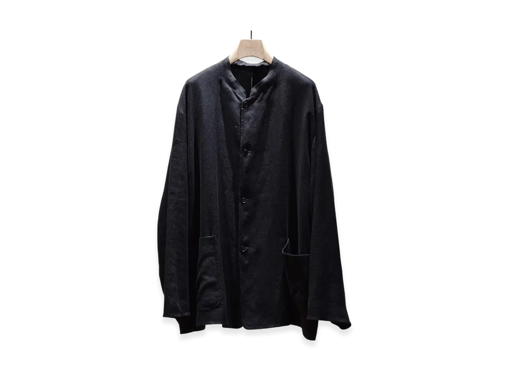 COMOLI Canapa Stand Collar Jacket SS25 "Black"