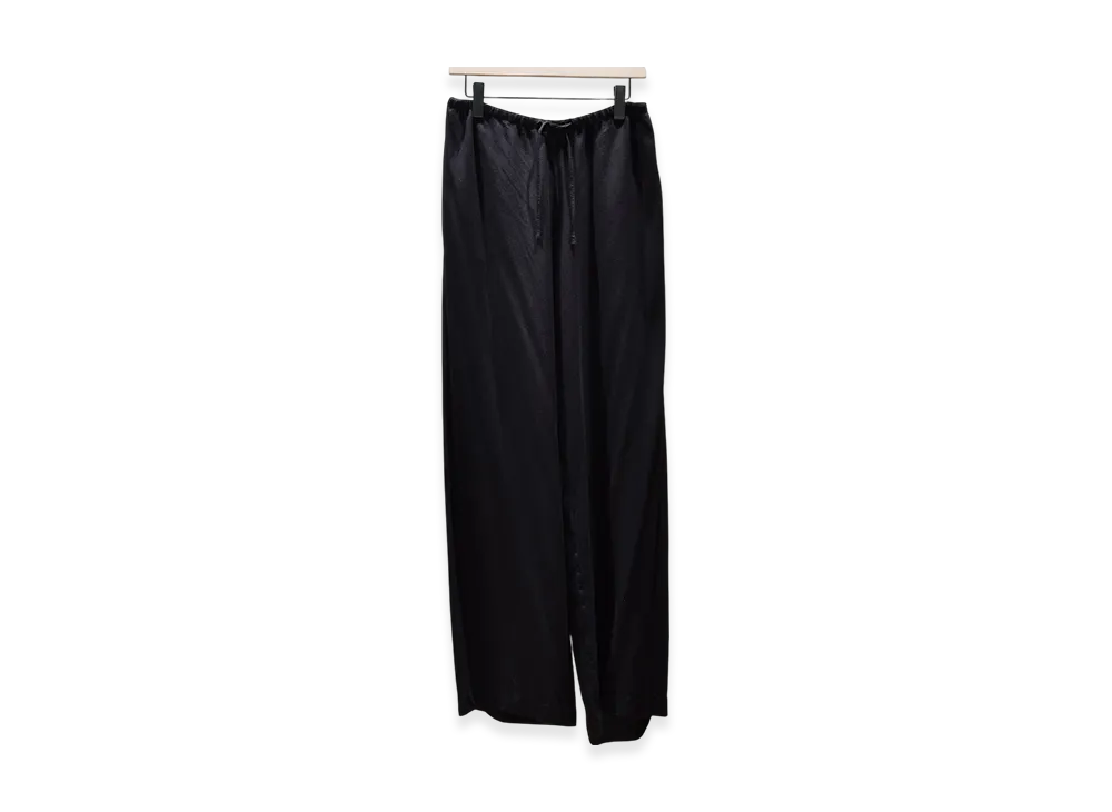 COMOLI Rayon Wide Pants SS25 "Black"