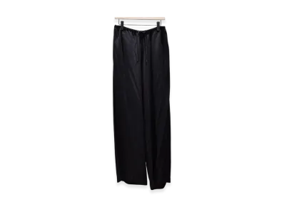 COMOLI Rayon Wide Pants SS25 "Black"