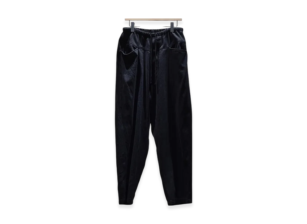COMOLI Black Drill Tapered Pants SS25 "Black"