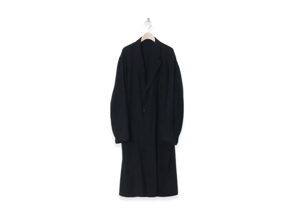 COMOLI Silk Nep Work Coat "Black"