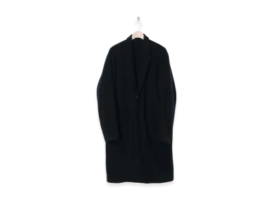 COMOLI Garment Dyed Cashmere Chesterfield Coat "Navy"