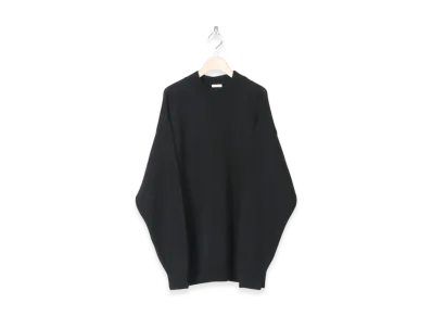 COMOLI Black Alpaca Crew Neck Knit "Black"