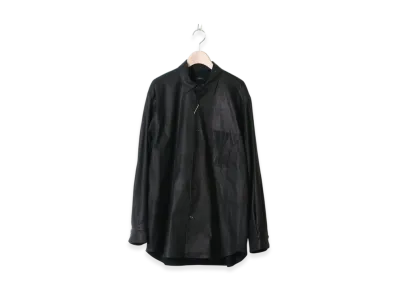 COMOLI Leather COMOLI Shirt "Black"