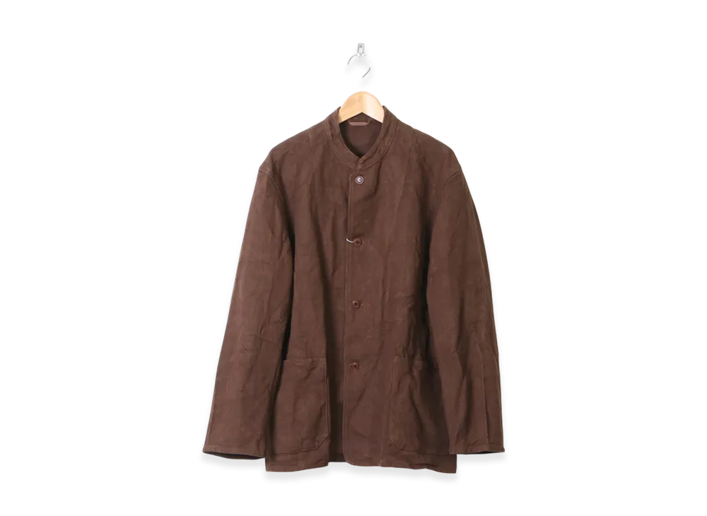 COMOLI Hemp Duck Stand Collar Jacket "Brown"