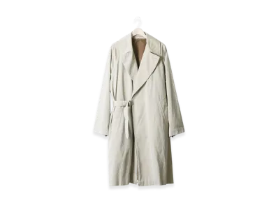 COMOLI Washed Tielocken Coat "Beige"