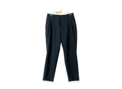 COMOLI Wool 2-Tuck Pants "Charcoal"