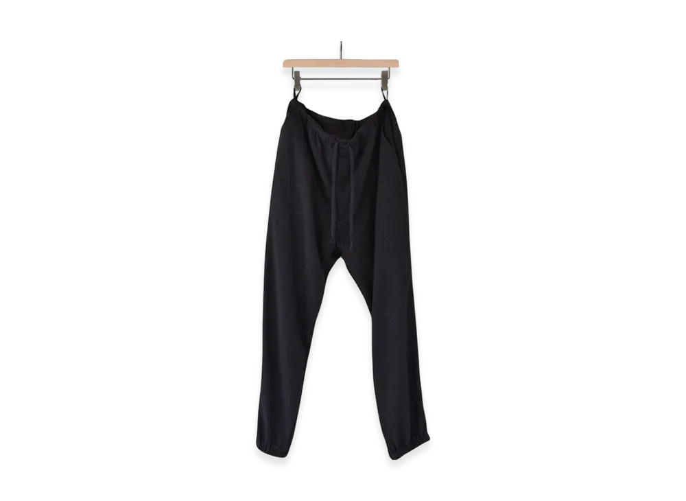 COMOLI Wool Viyella Drawstring Pants "Charcoal"