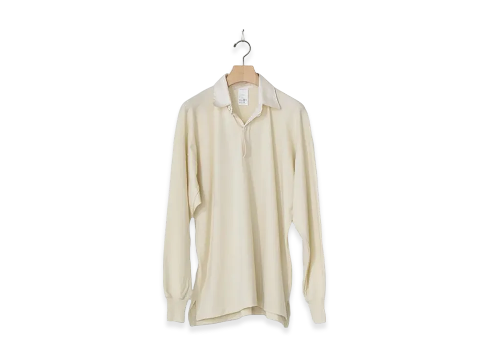 COMOLI Wool Rugby Shirt "Ecru"