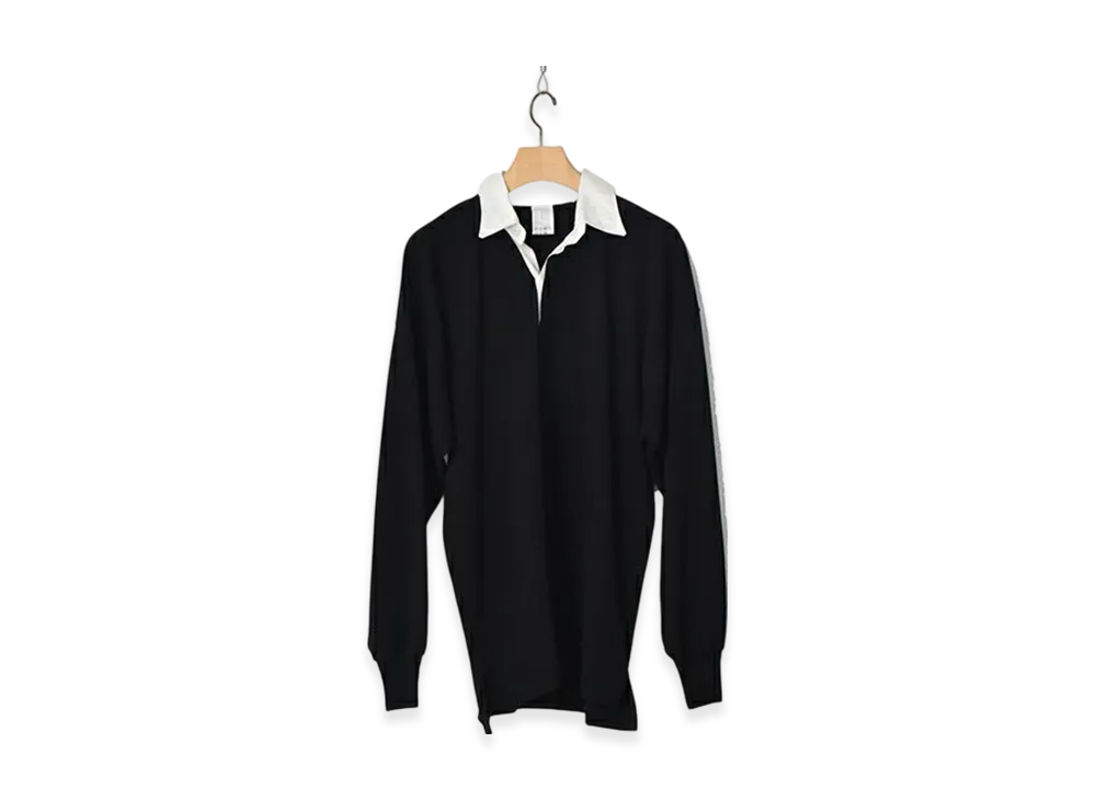 COMOLI Wool Rugby Shirt "Navy"