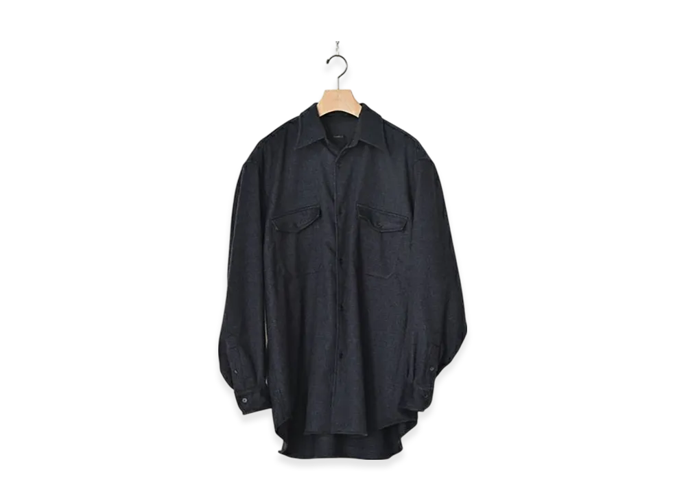 COMOLI W/CA Houndstooth CPO "Navy"