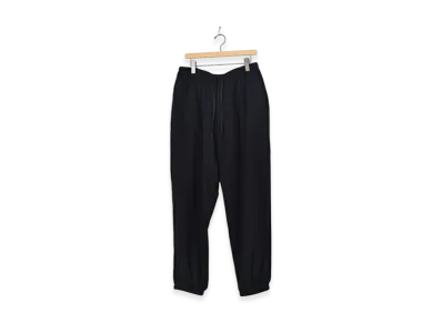 COMOLI Wool Viyella Drawstring Pants "Navy"