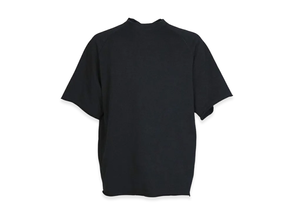 COMOLI LW Cotton French Terry S/S Crew "Black"