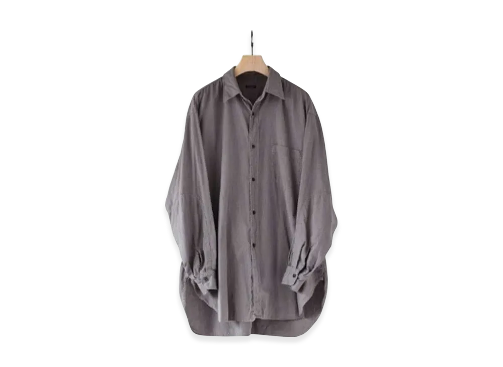 COMOLI Heather Yarn Work Shirt "Gray"