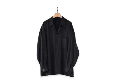 COMOLI Silk Noil Shirt Jacket "Black"