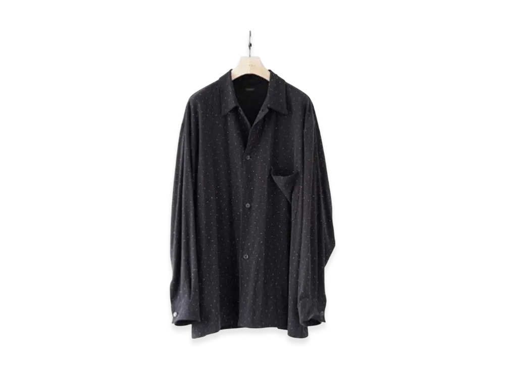 COMOLI Silk Noil Dot Shirt Jacket "Dot"