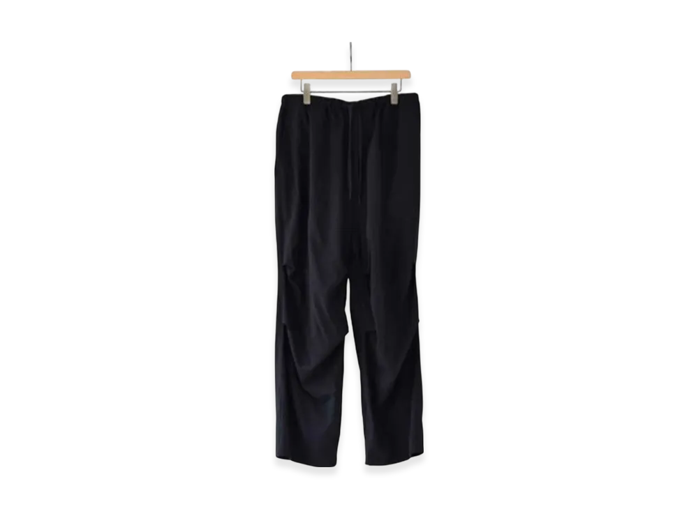 COMOLI Wool Knee Tuck Pants "Navy"