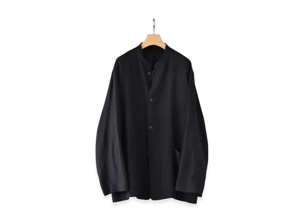 COMOLI Canapa Stand Collar Jacket "Black"