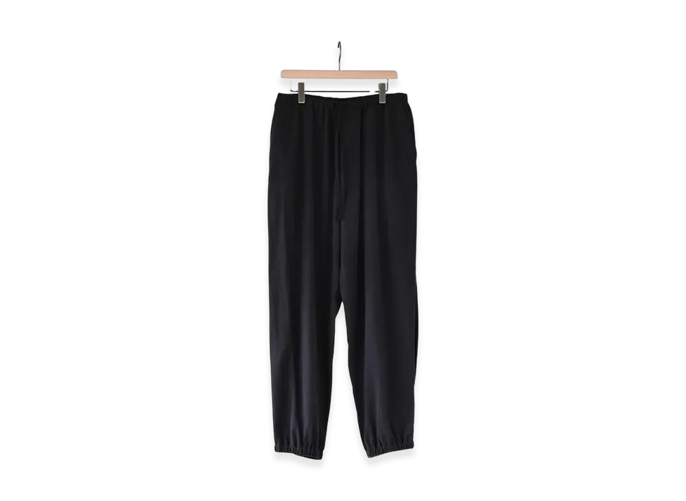 COMOLI Silk Nep Drawstring Pants "Black"