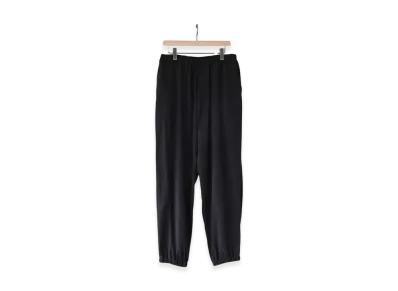 COMOLI Silk Nep Drawstring Pants "Black"