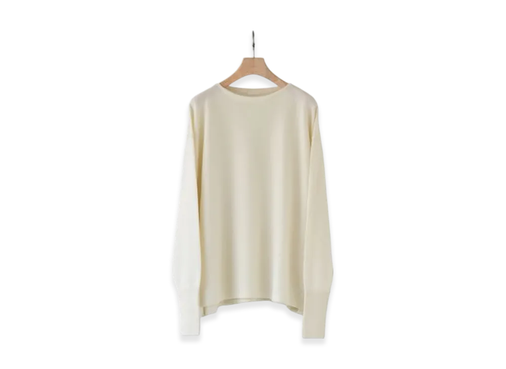 COMOLI Wool Washi Knit "Ecru"