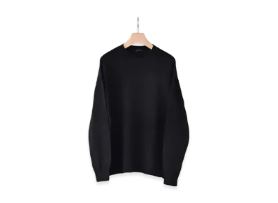 COMOLI Black Crew Neck Knit "Black"