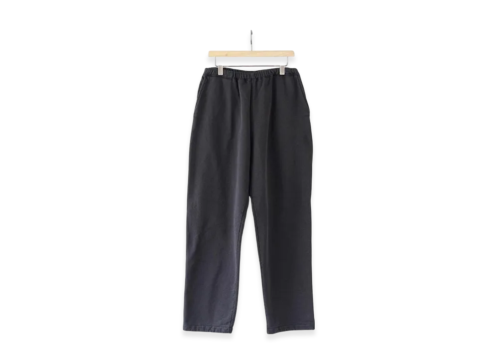 COMOLI Cotton French Terry Pants "Fade Black"