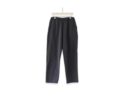 COMOLI Cotton French Terry Pants "Fade Black"