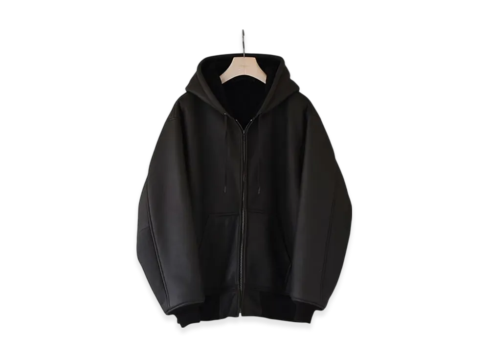 COMOLI Sheepskin Zip Parka "Brown"