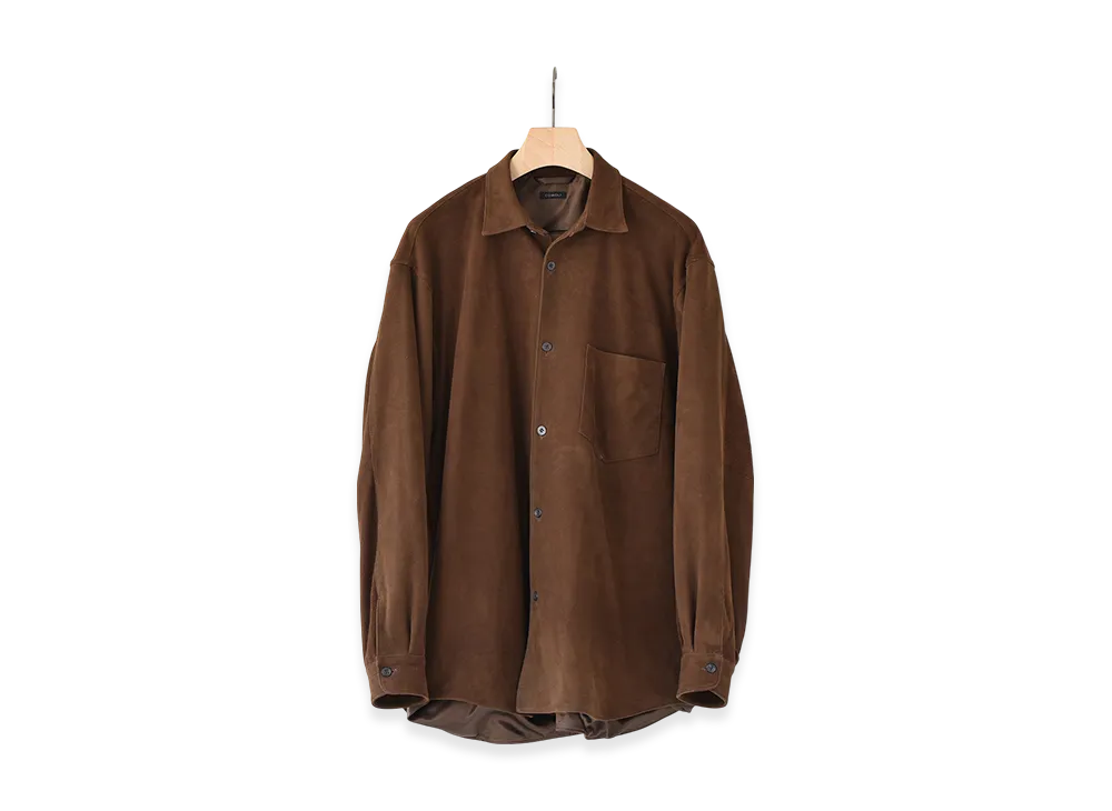 COMOLI Suede Shirt "Brown"