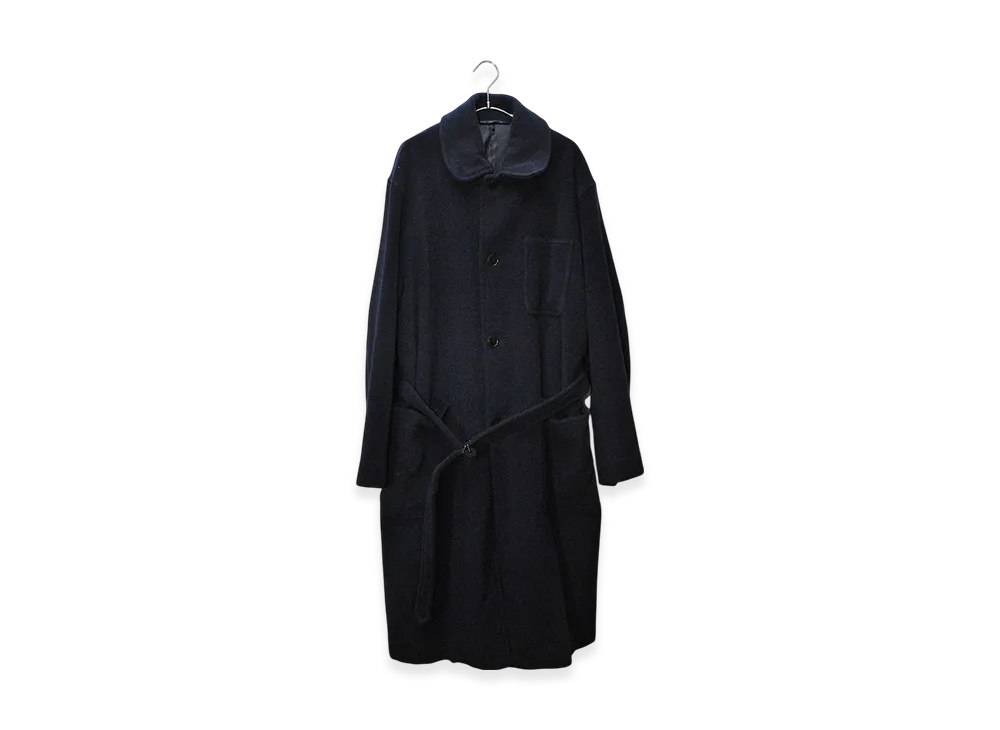 COMOLI Wool Military Coat "Navy"