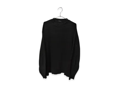 COMOLI Indigo Crew Neck Knit "Black"